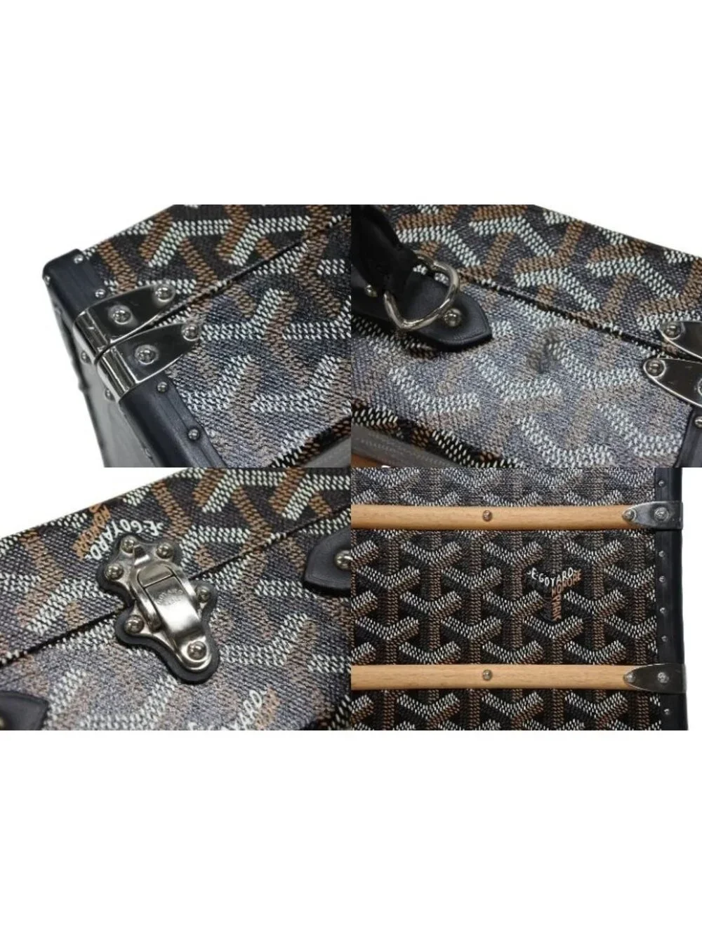 Goyard Pallas MM Trunk Bag Black Leather